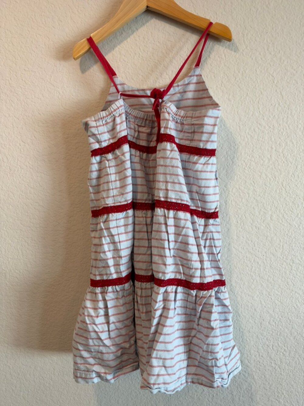 Elephantito Red Stripe Tiered Sundress 8 - Picture 2 of 3
